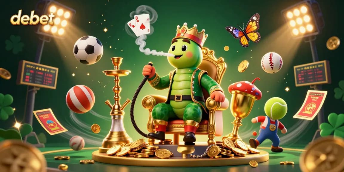 Engage in thrilling sports betting with debet featuring an enormous caterpillar hookah-master.