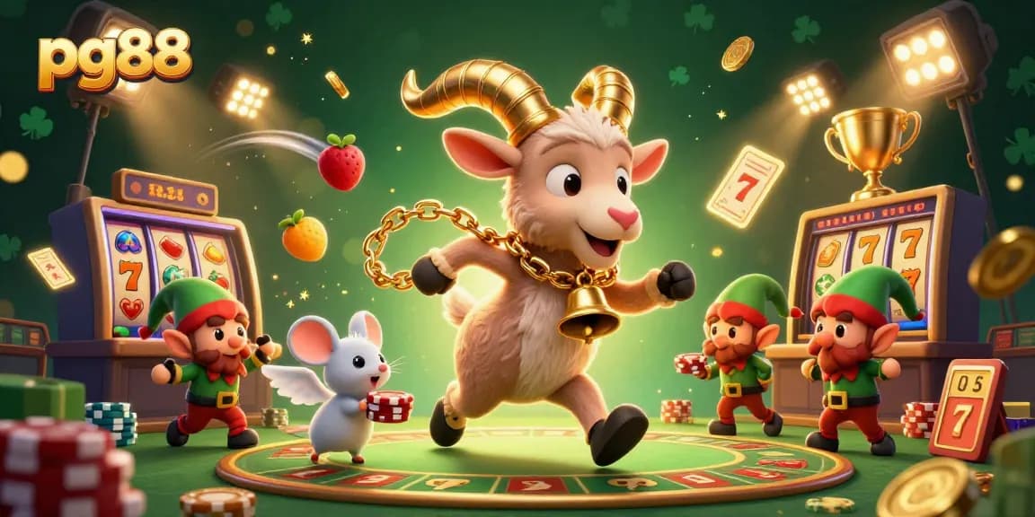Engage in thrilling gaming experiences with pg88 at a spooky holiday casino featuring festive characters.