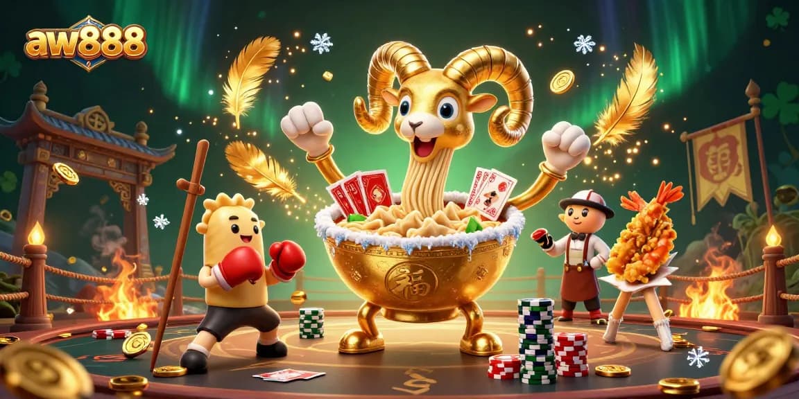 Experience excitement at aw888 with dynamic 3D characters in a vibrant casino setting, showcasing thrill and energy.