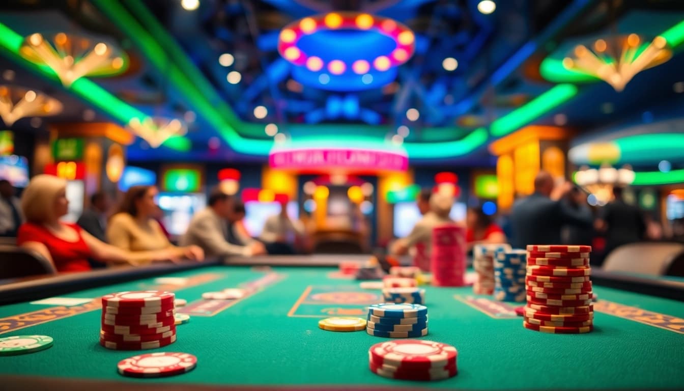 Membuat permainan kasino dengan https://abrakamakra.cz/jak-vyrobit-hackovanou-meduzu/ yang berfokus pada meja poker yang cerah.
