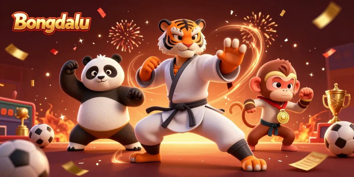 Bongdalu showcases a thrilling sports betting scene with characters and dynamic elements.