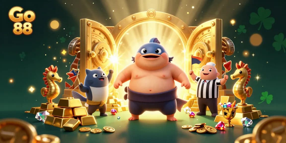 Engage with Go 88 as the fugu challenges in an underwater casino ring surrounded by treasure.