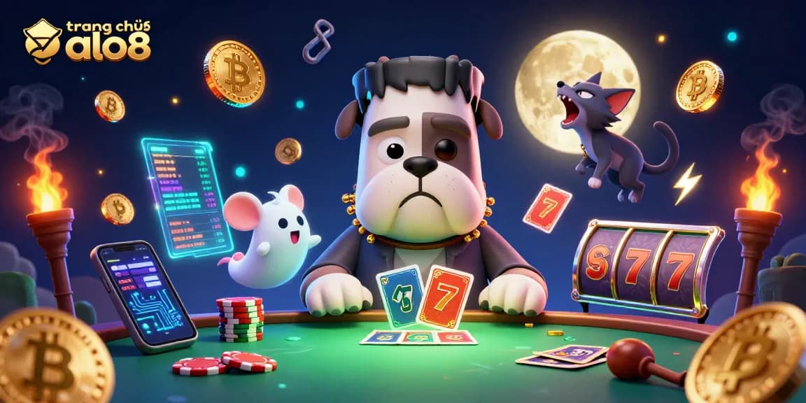 Engage in thrilling games at trang chủ alo8 with vibrant casino elements and unique characters