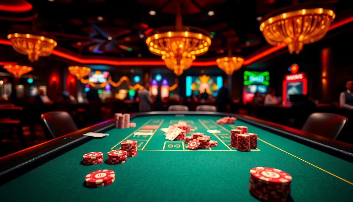 Gagnez avec casino en ligne argent réel sur une table de jeu luxueuse.