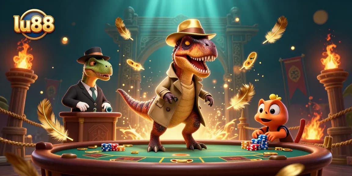 Join lucy88's thrilling gaming scene, where velociraptors bet and compete against time.