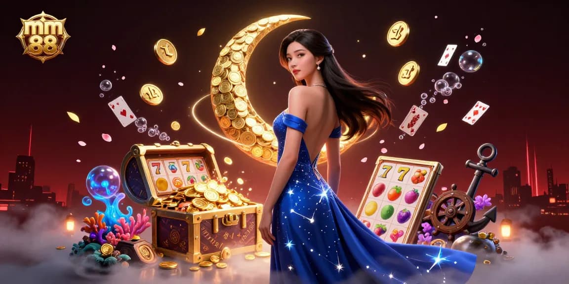 Engage in winning at mm 88 with stunning 3D illustration of elegant casino themes and lively game elements.