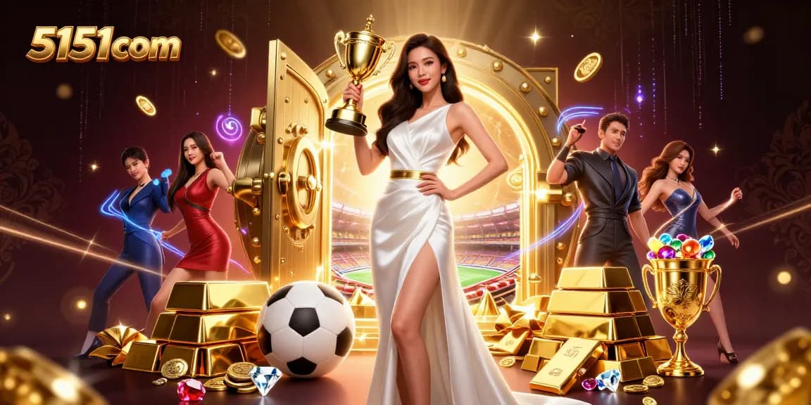 Engage with exciting 5151com sports betting elements in a vibrant digital casino scene.