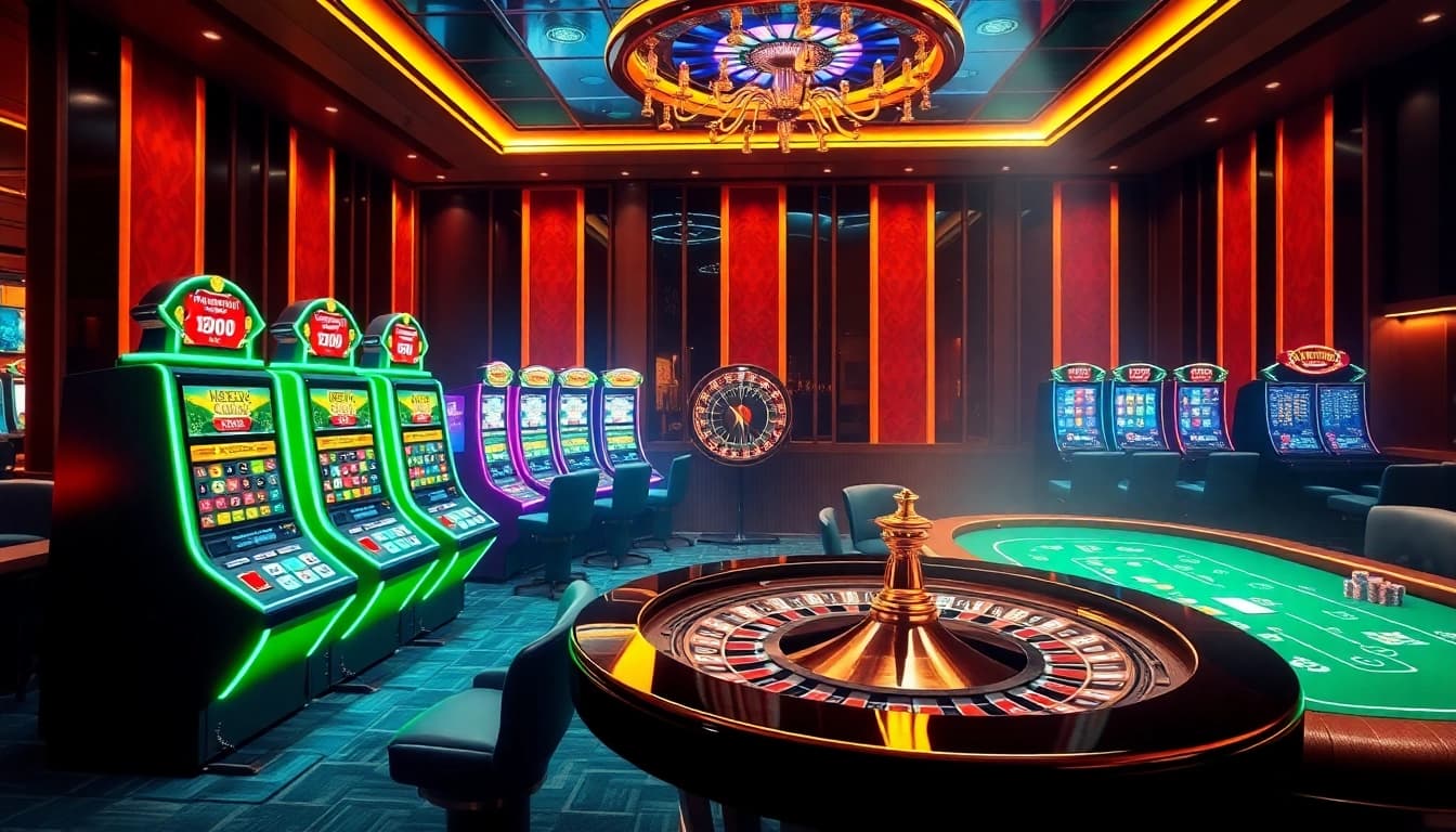 Experience the excitement of VSWIN with engaging slot machines and casino tables.
