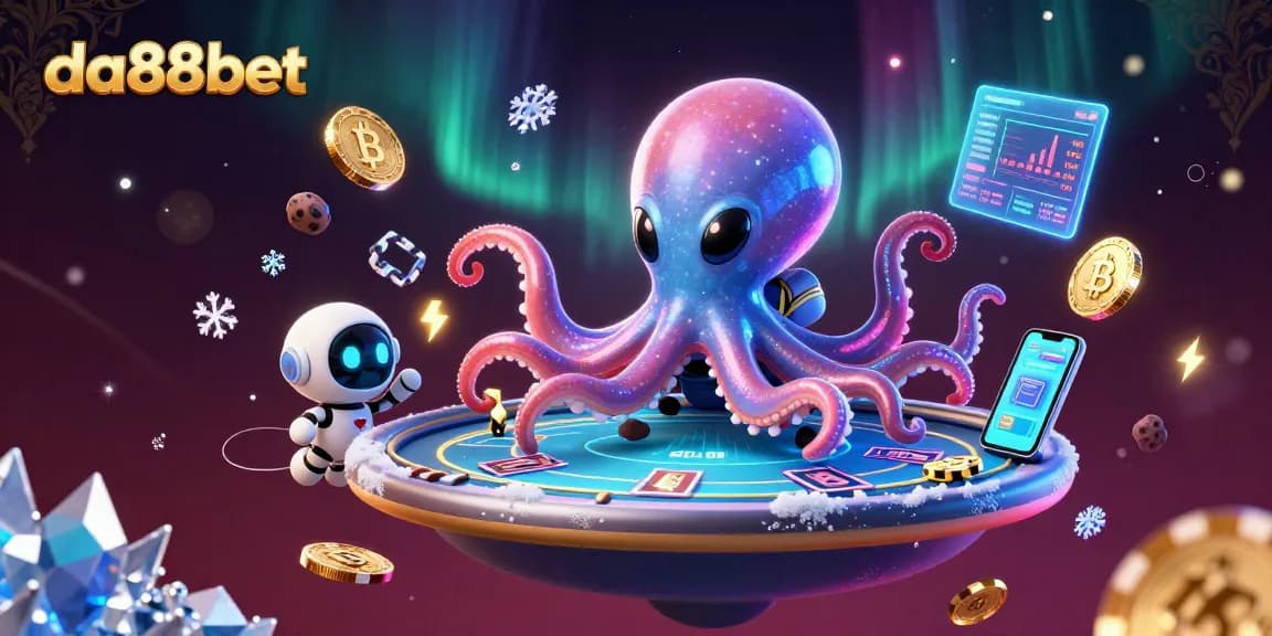 Engage in thrilling poker games with da88bet, featuring intergalactic characters and exciting crypto elements.