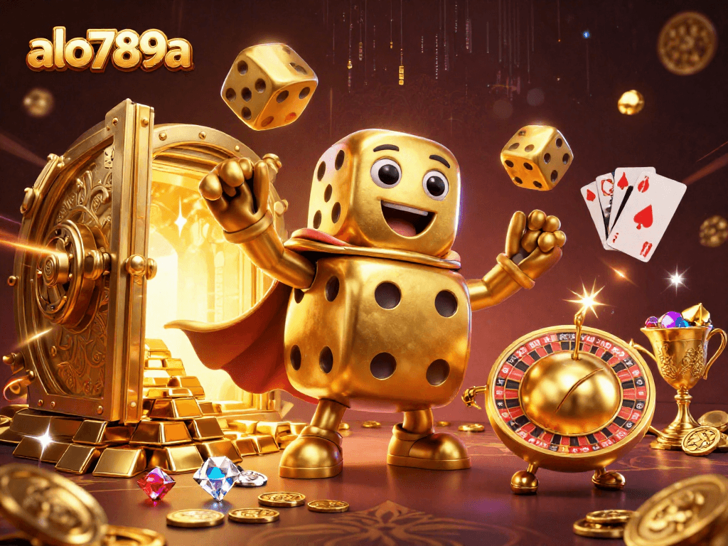 Experience the excitement of alo789a with vibrant casino elements and engaging characters in a dynamic illustration.