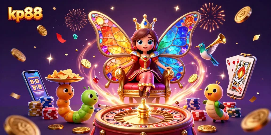 Experience the excitement of kp88 with vibrant casino elements and enchanting characters.