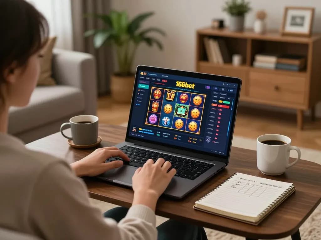 Interagindo com jogos de caça-níqueis emocionantes no 166bet a partir de um ambiente aconchegante em casa.