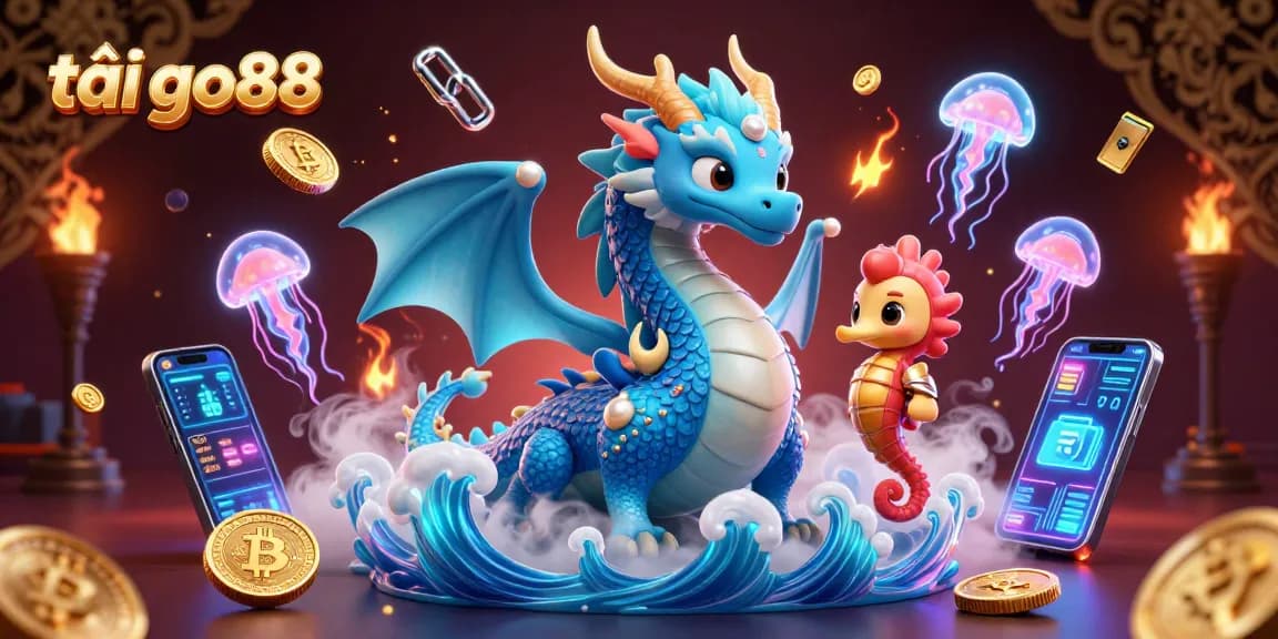 Engage with the enchanting tải go88 experience featuring a dragon and vibrant casino elements.