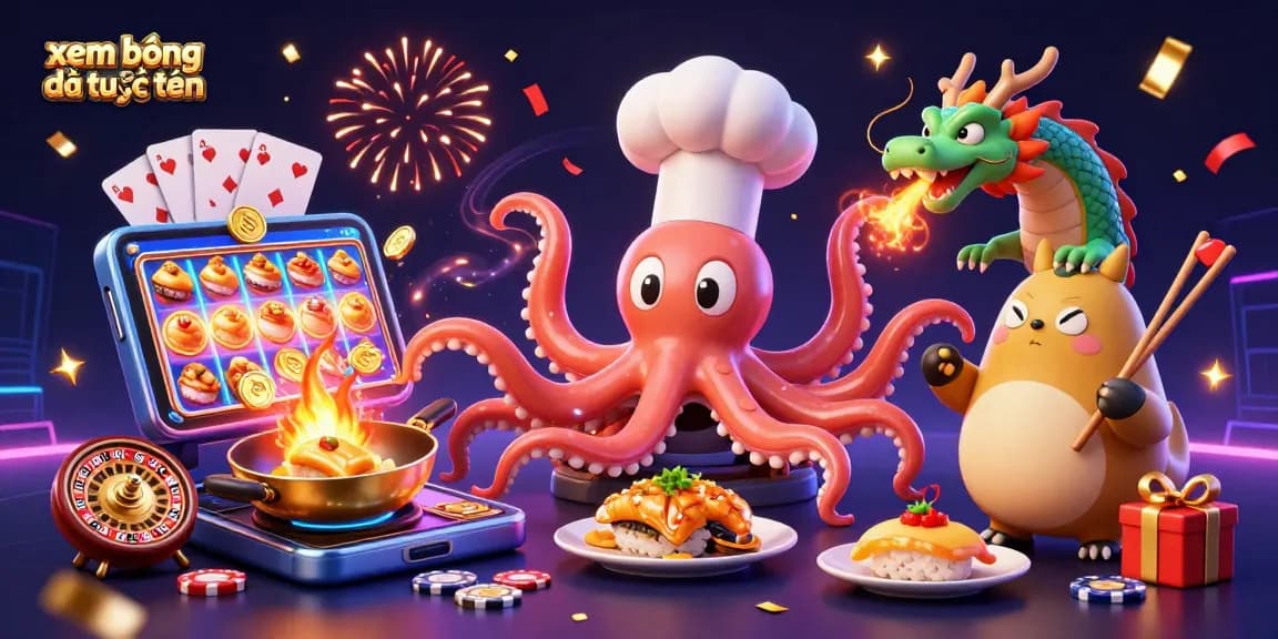 Engage with xem bóng đá trực tuyến as colorful slots, gold coins erupt, and dynamic characters showcase vibrant casino energy.