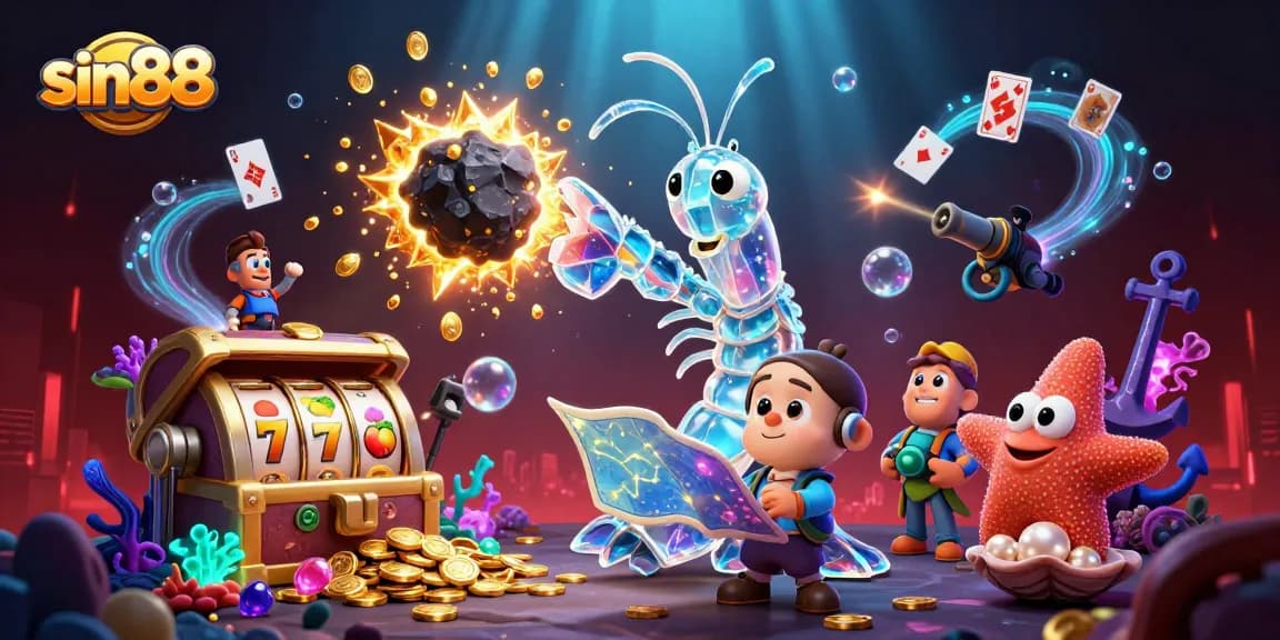 Experience big wins with sin88 as a galactic samurai finds treasure in an energetic casino scene.