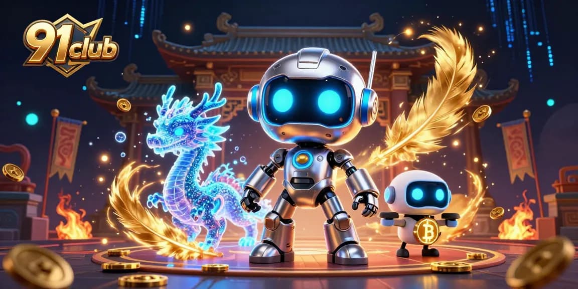 Join the excitement at 91 club with a vibrant 3D casino scene showcasing unique gaming elements.