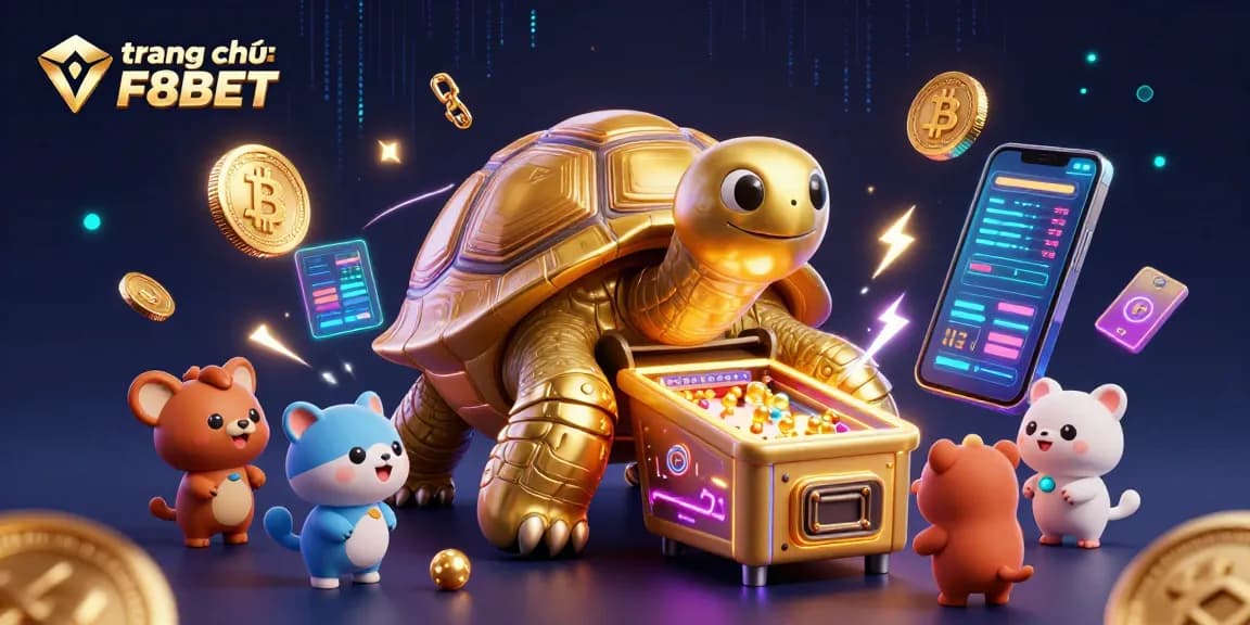 Experience vibrant gaming action at trang chủ F8BET with golden elements and a dynamic casino atmosphere.
