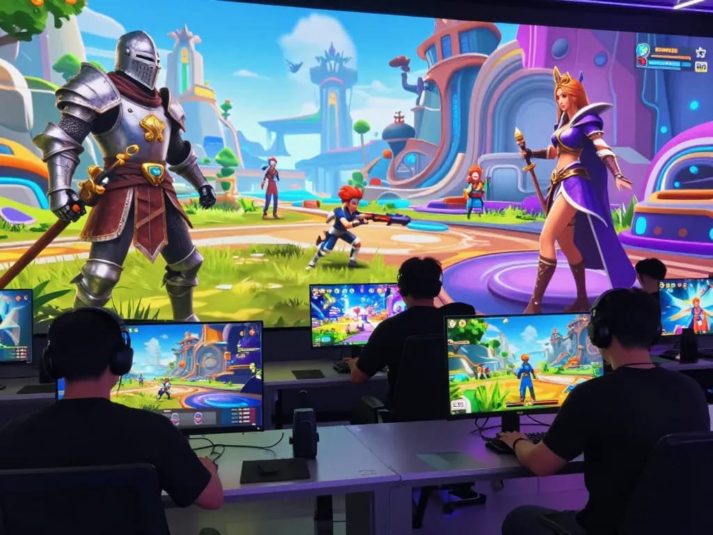 Engaging scene from free porn games showing diverse characters in interactive scenarios.