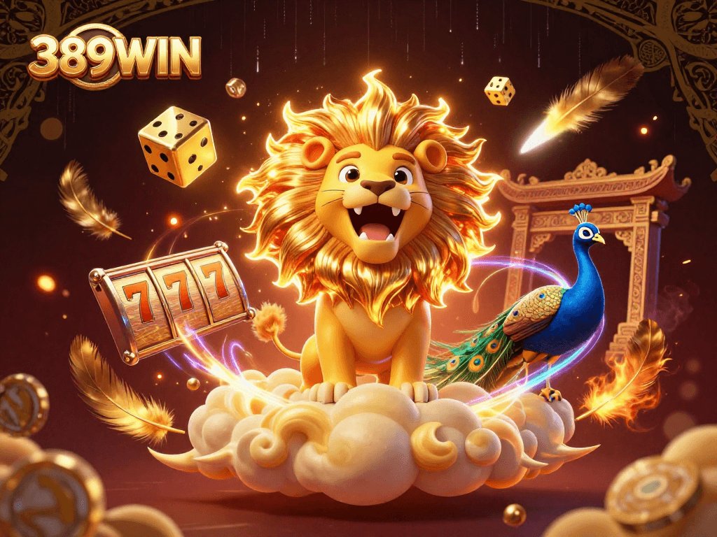 Spin the reels at 389WIN and watch the sun lion roar while golden dice tumble for exciting wins.
