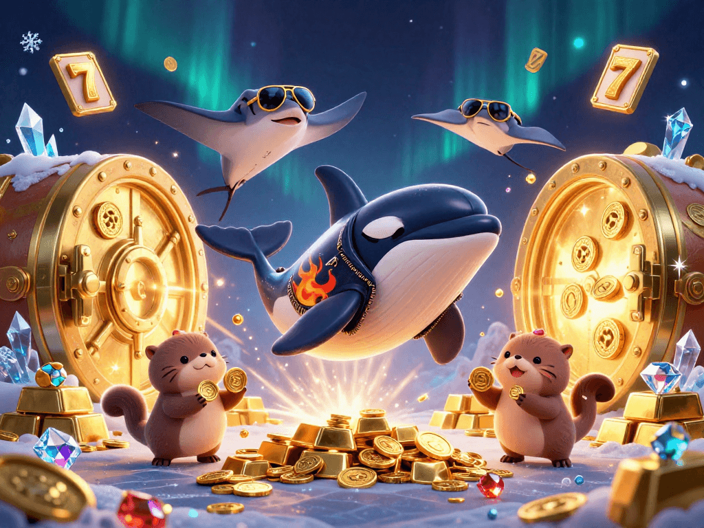 Experience thrilling wins with sunwin at this vibrant casino illustration featuring playful characters.