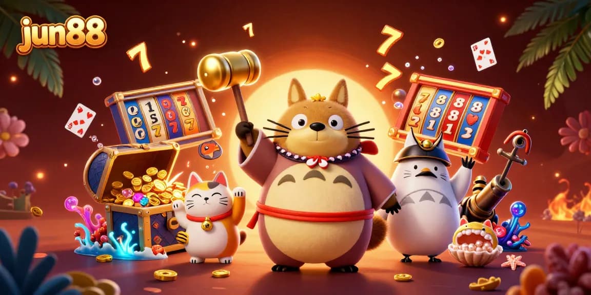 Experience thrilling fun at jun88 with colorful fortune cats and vibrant gaming elements
