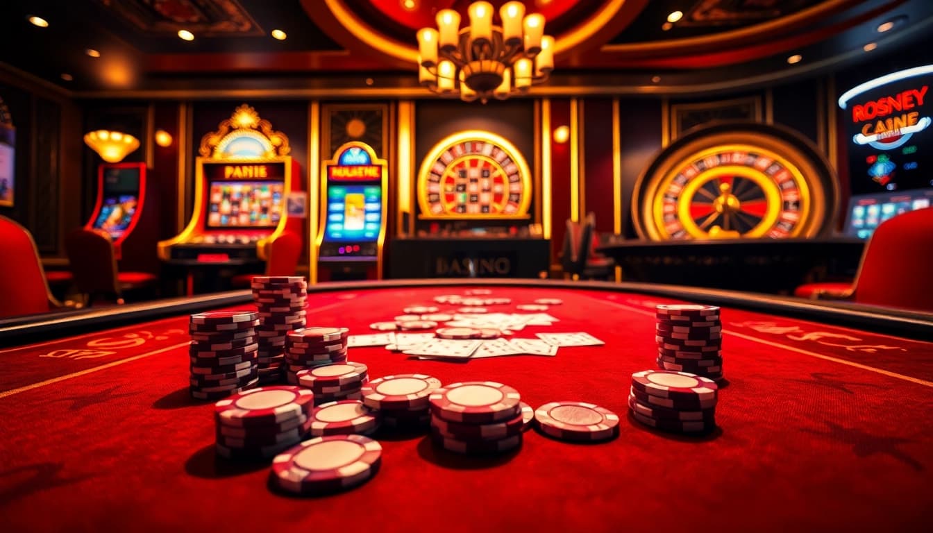 Experience the thrill of 399w with professional poker action at a vibrant casino table.