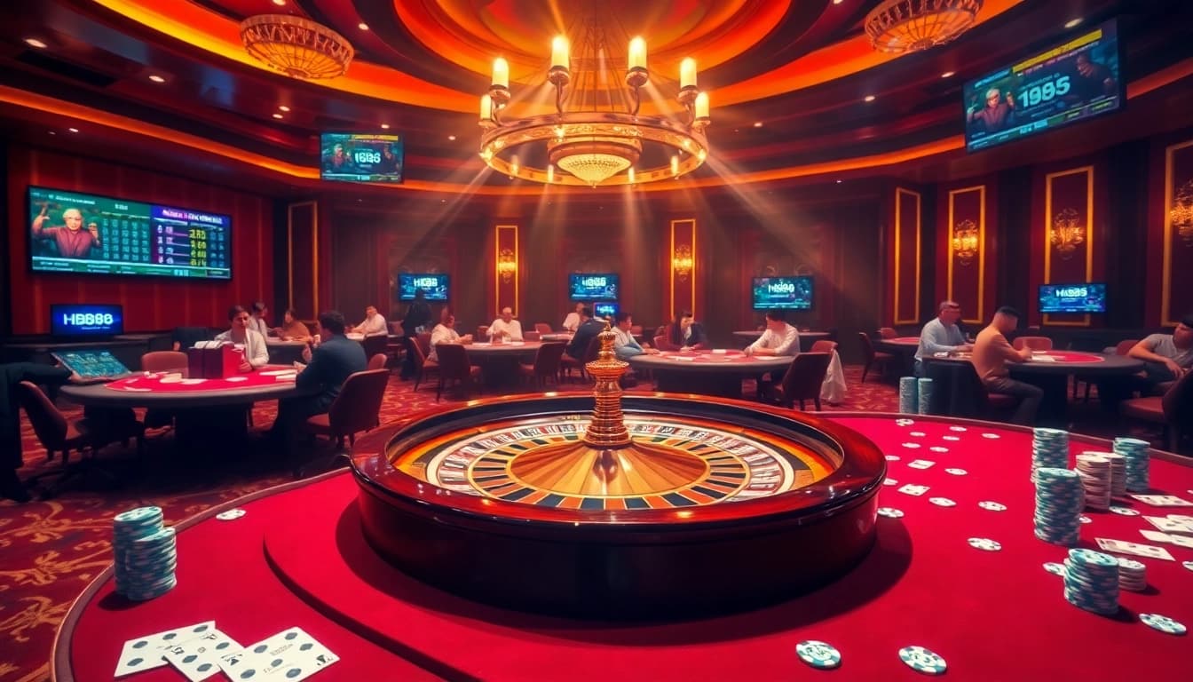 Experience thrilling gameplay at HB88 link with vibrant casino elements and professional ambiance.