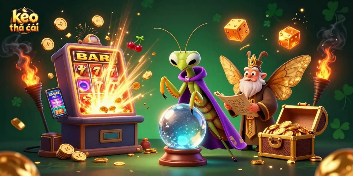 Engage with kèo nhà cái in a vibrant online gambling scene featuring dynamic characters and casino elements.
