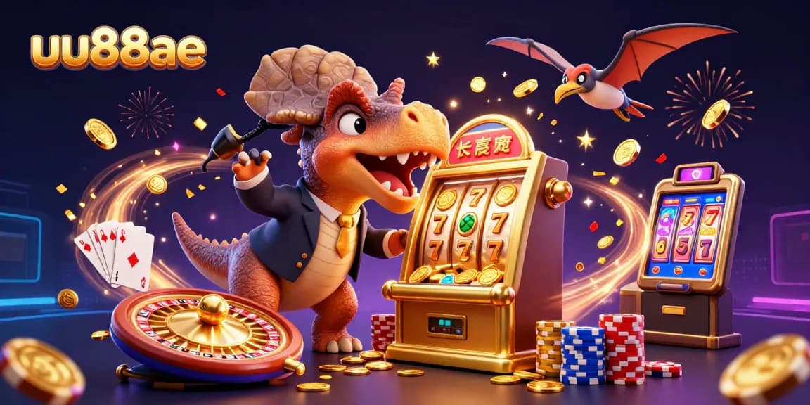 uu88ae showcases an exhilarating casino scene with vibrant cartoon characters during a jackpot event.