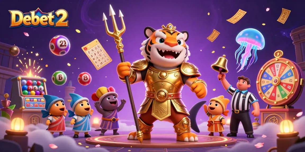 Experience exhilarating wins with Debet 2's dynamic casino scene filled with vibrant lottery elements.