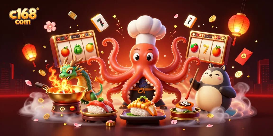 Experience exciting games at c168 com with vibrant characters and gold-infused illustrations.