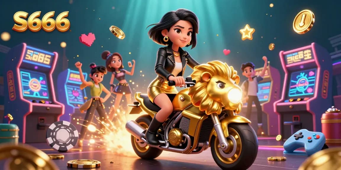Win big with S666's exciting casino action in a vibrant 3D illustration.