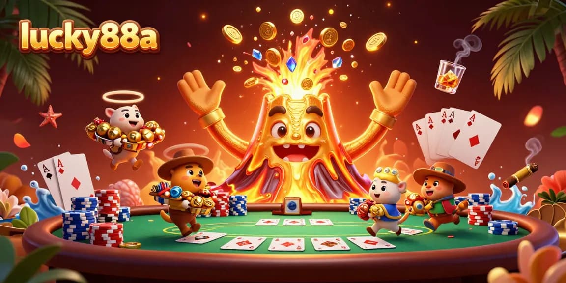 Engage in thrilling gameplay with lucky88a in a vibrant casino scene full of poker excitement