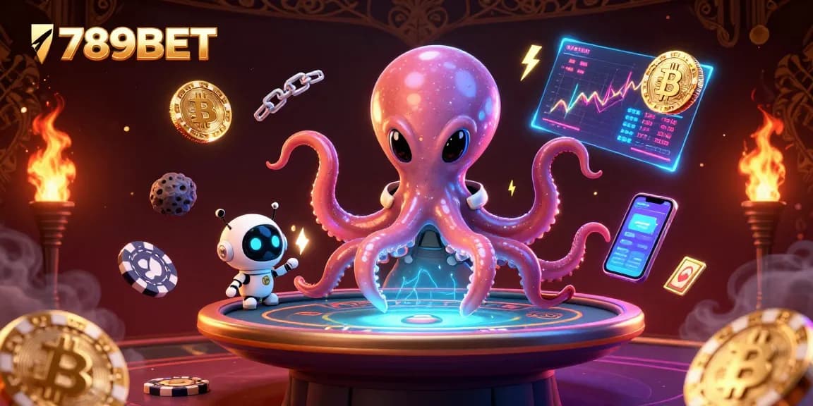Enhance your gaming at 789BET with engaging alien poker scene and cryptocurrency elements.