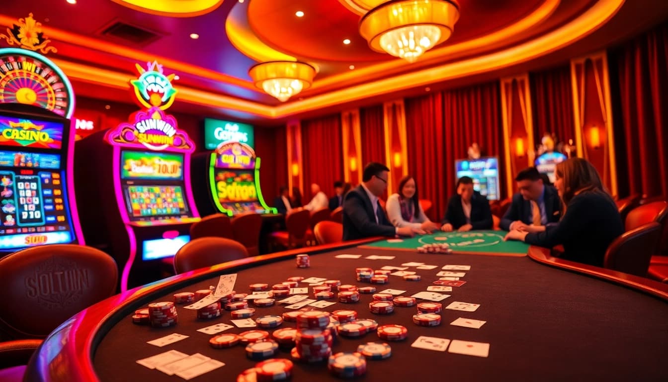 Experience the thrill of sunwin on vibrant slot machines and spirited table games.