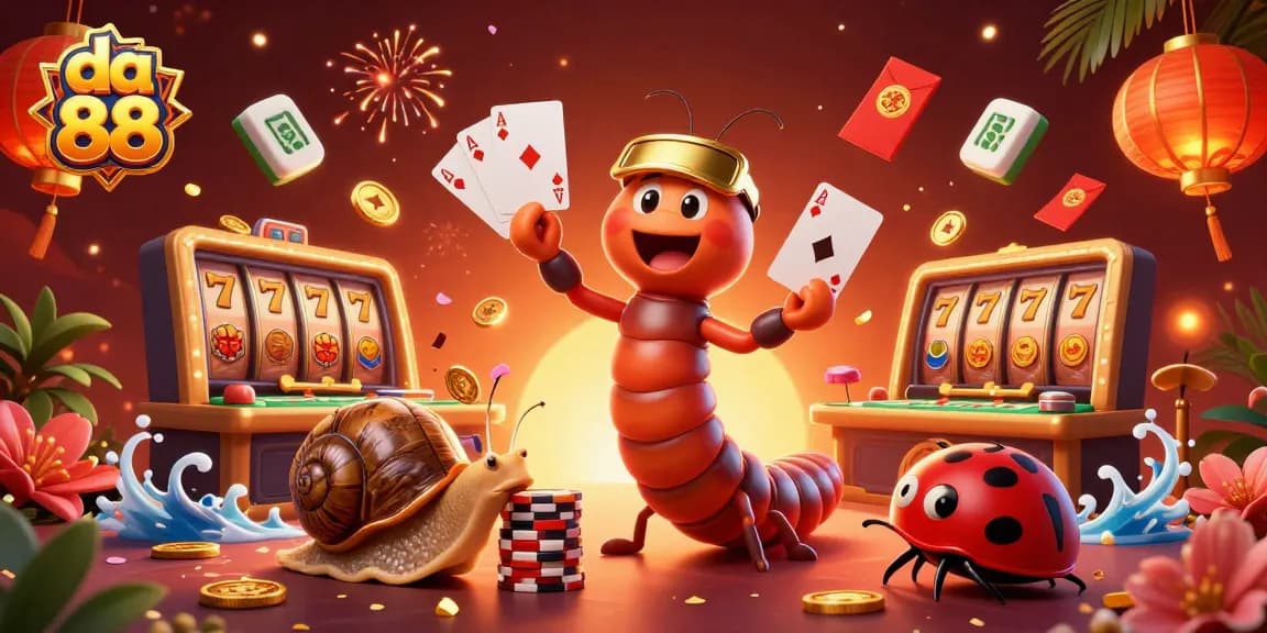 Engage with da 88 gaming action in this vivid casino scene featuring unique characters and dynamic elements.