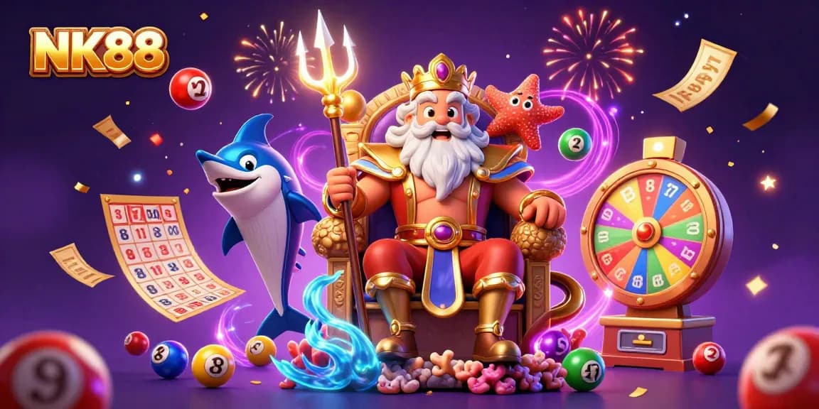 Engage in exciting games at NK88 with vibrant lottery elements and magical themes.