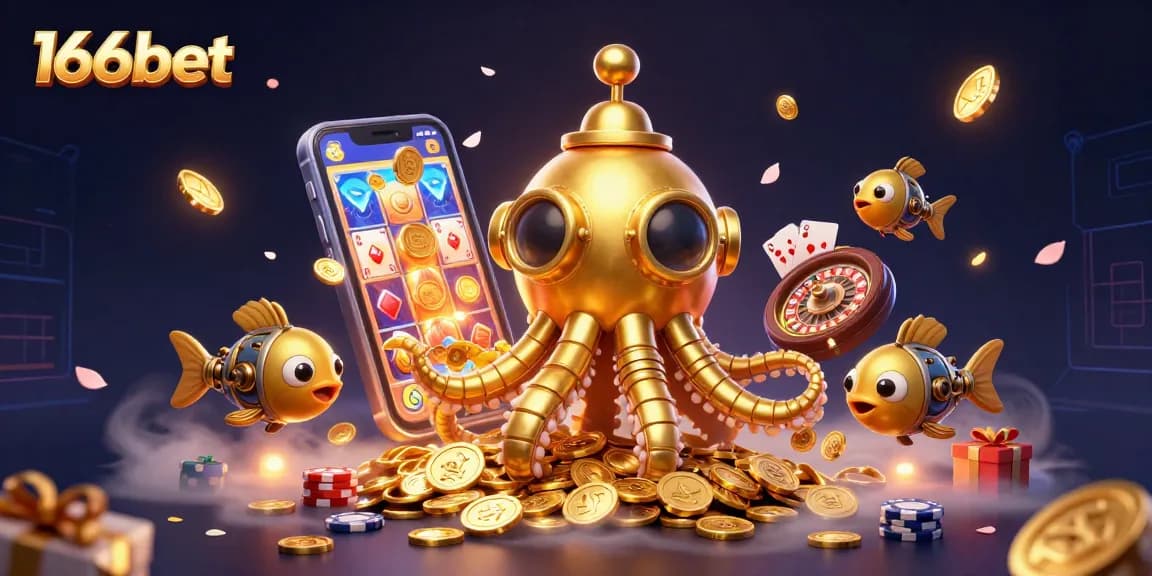 Engage in exciting gaming with the 166bet kraken submarine in a sea of gold coins and thrilling slot action.
