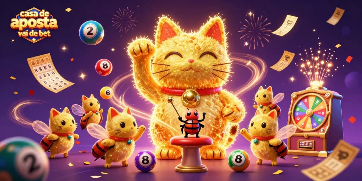 Experience the excitement of casa de aposta vai de bet with golden fireflies and dynamic casino symbols.