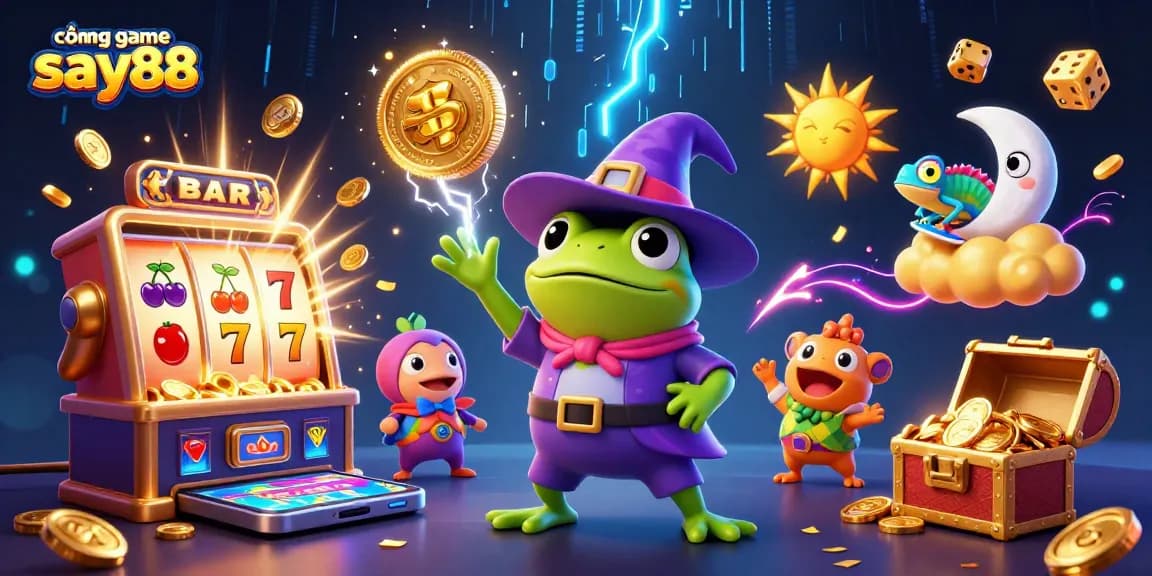 Engage with cổng game say88 and enjoy an exciting storm of golden coins, vibrant characters, and thrilling casino elements.