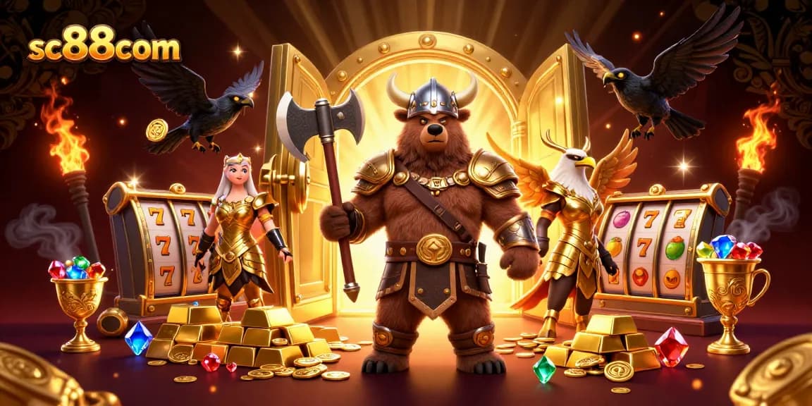 Engage with the excitement of sc88com's vibrant casino scene filled with treasures and adventure.