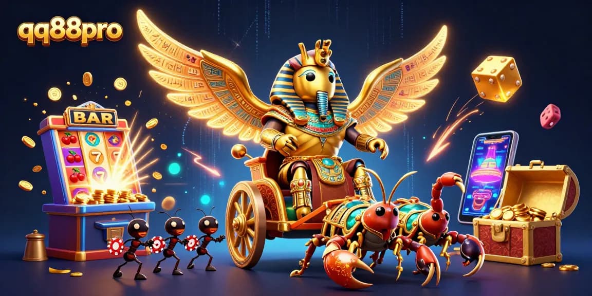 Experience exhilarating wins with qq88pro's vibrant casino illustration showcasing adventure and excitement.