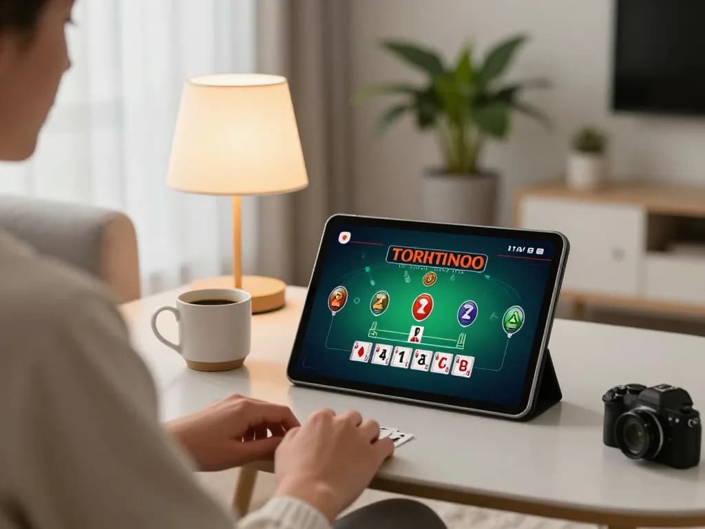 Play fun79 game on tablet while enjoying a cozy home setup with snacks and drinks