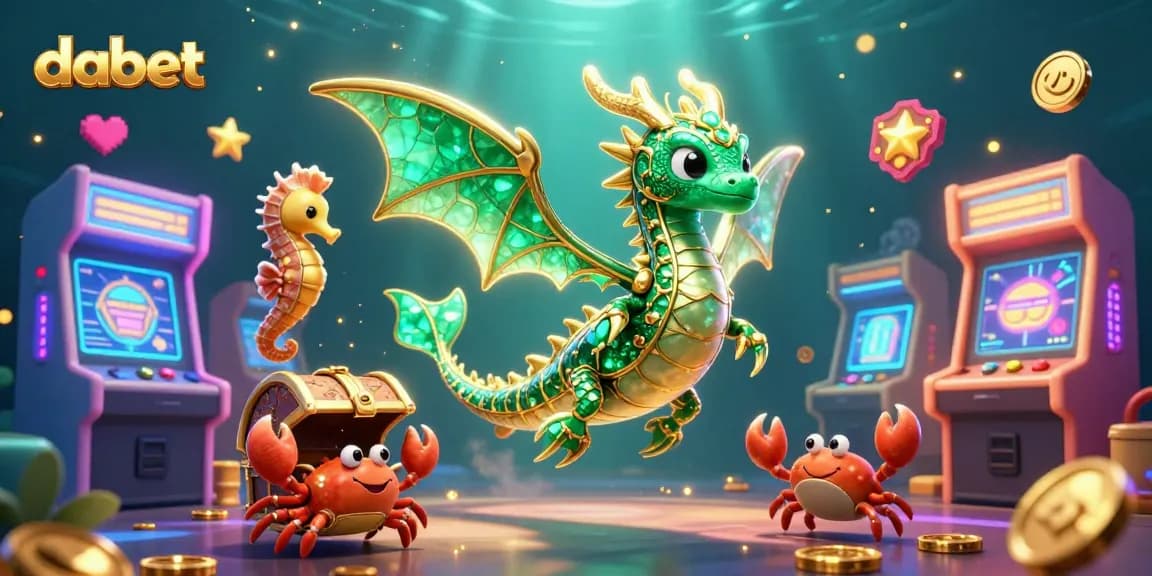 Dabet offers thrilling underwater gambling experiences, featuring vibrant 3D characters and colorful gaming elements.