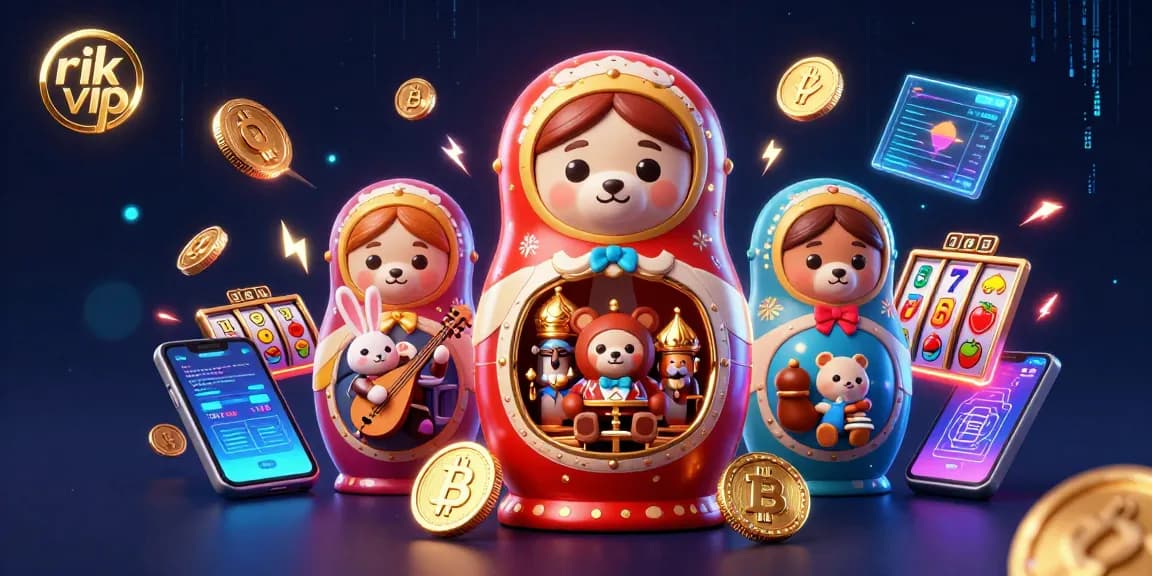 Engage with the vibrant world of rik vip casino games featuring colorful bears and crypto elements.