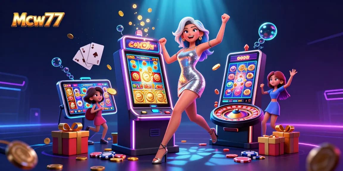 Experience exciting wins with Mcw77's immersive casino action featuring a jackpot celebration.