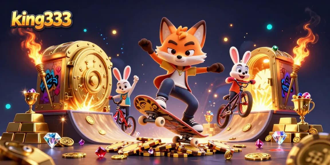 Join the excitement at king333 with vibrant gambling characters and dynamic casino elements.