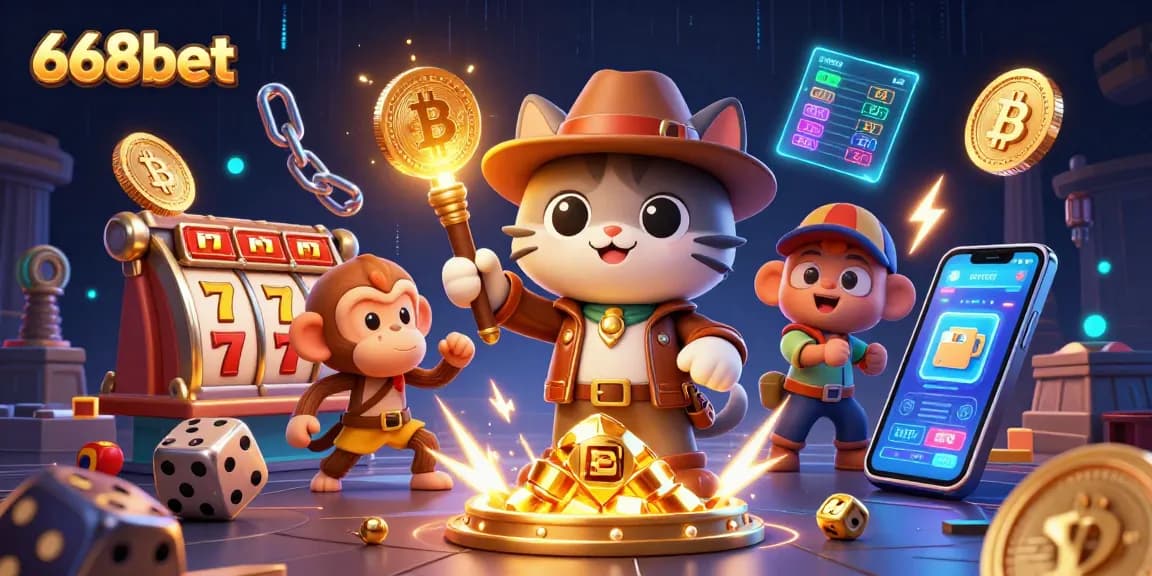 Experience 668bet's dynamic slots and gaming thrills in a vibrant 3D adventure!