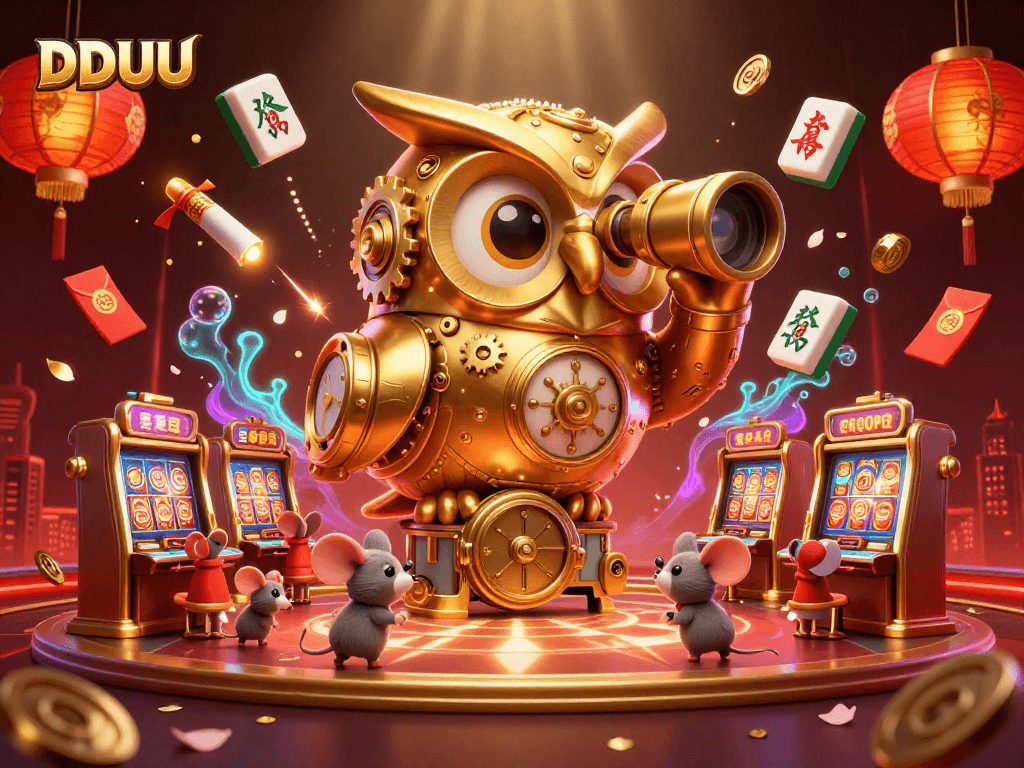 Experience the thrilling DDUU casino atmosphere with vibrant slots and dynamic game elements.