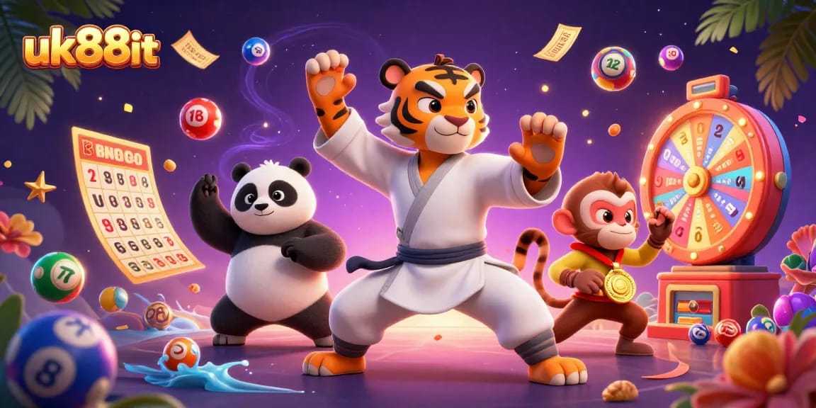 Engage with exciting games and promotions at uk88it casino, featuring vibrant colorful lottery elements.